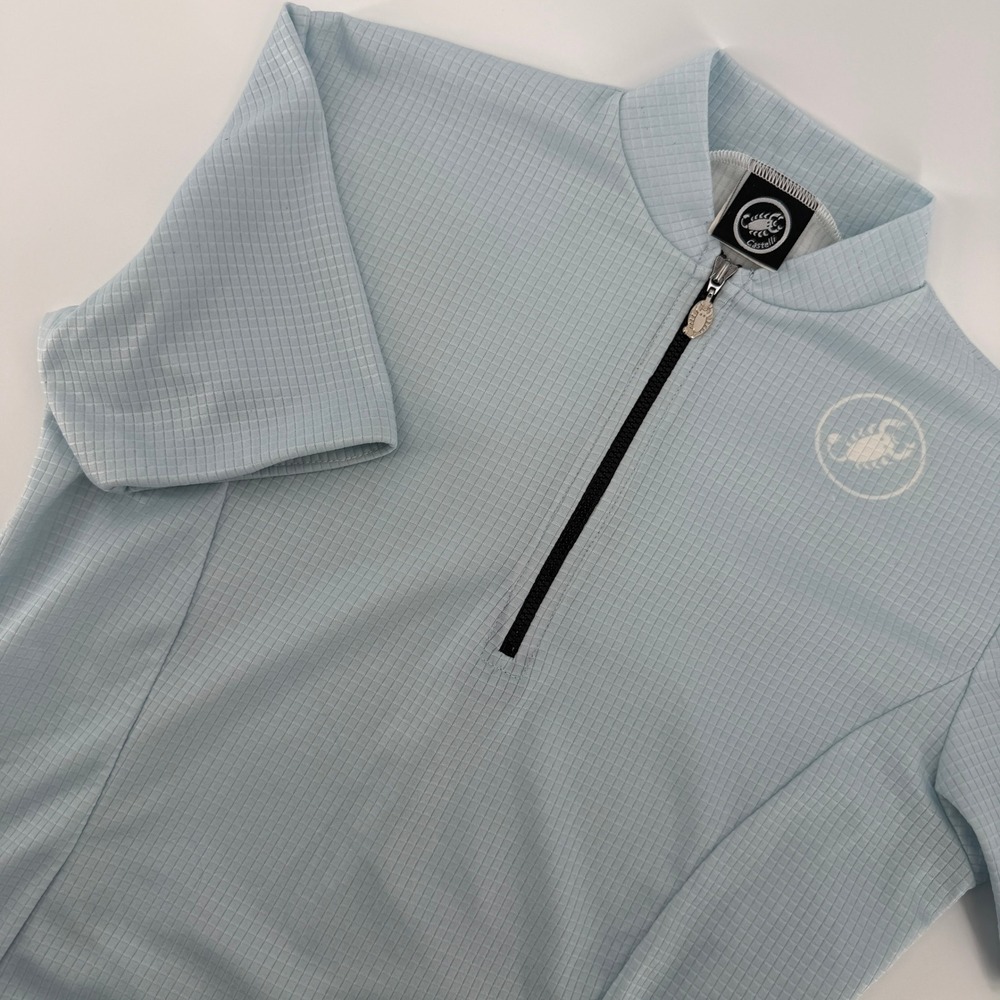 Vintage Castelli Cycling Jersey Mens M Blue Quarter Zip Short Sleeve USA Made